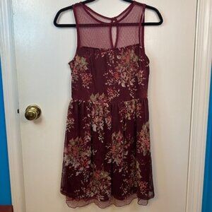 Trixxi Red with White and red flowers Dress